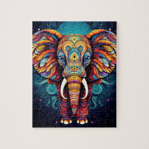 Cute Elephant Mandala Jigsaw Puzzle