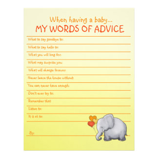 Baby Shower Letterhead, Custom Baby Shower Letterhead Templates