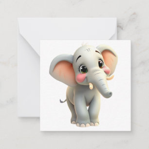 Cute elephant Note Card