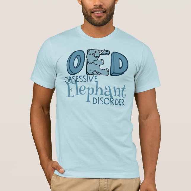 Cute Elephant Obsessed T-Shirt (Front)