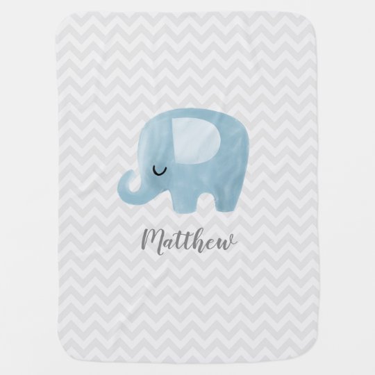 personalized elephant blanket
