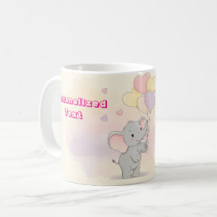 Cute Elephant Personalized Gift for Mom Coffee Mug