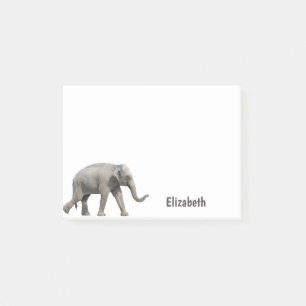 Cute Elephant Personalized Name Post-it Notes