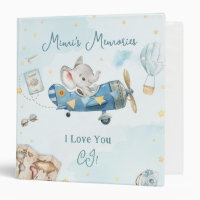 Cute Elephant Plane Adventure Baby Shower Memories