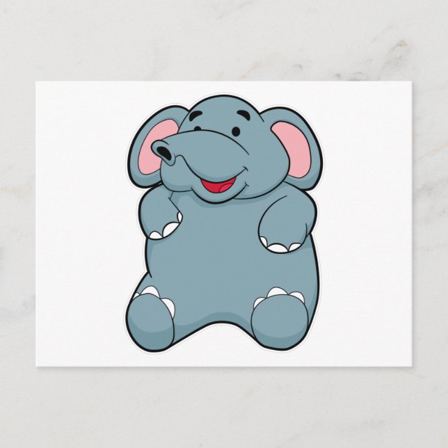 Cute Elephant Postcard (Front)