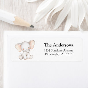Cute Elephant Return Address