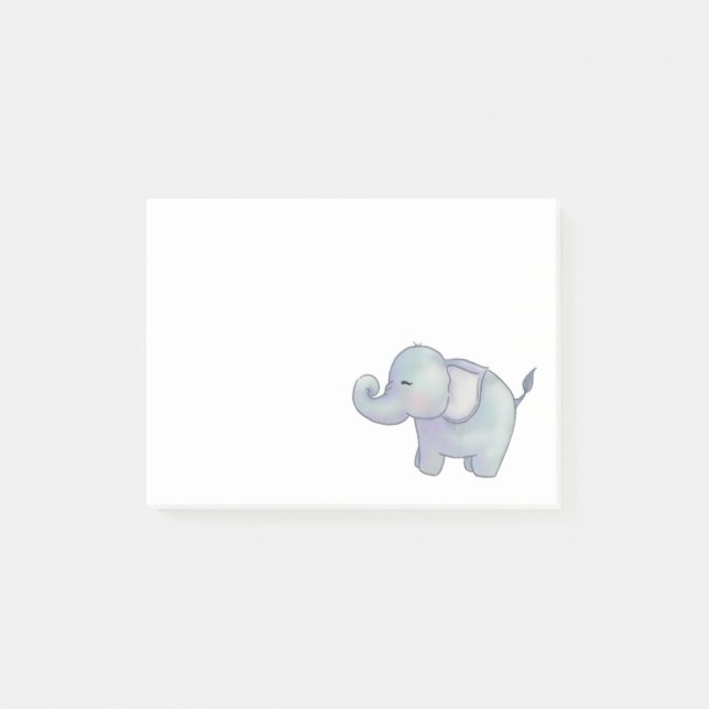 Cute Elephant Safari Animal Post-it Notes (Front)