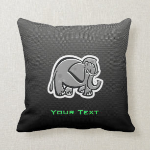 Cute Elephant; Sleek Throw Pillow