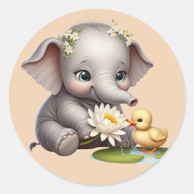 Cute Elephant Stickers (Front)