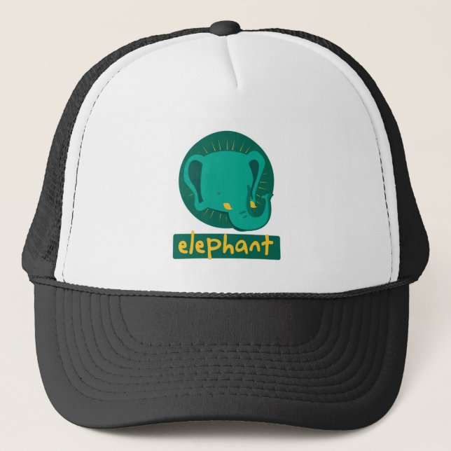 cute elephant trucker hat (Front)