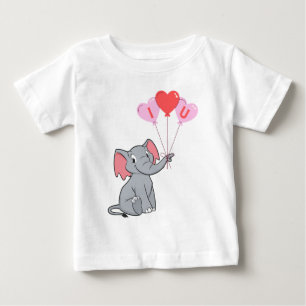 Cute elephant valentine's day baby T-Shirt
