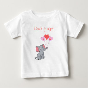 Cute elephant valentine's day baby T-Shirt