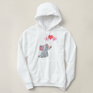 Cute elephant valentine's day hoodie