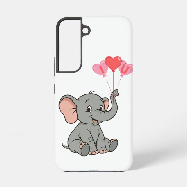 Cute elephant valentine's day   samsung galaxy s22 case (Back)