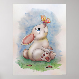 CUTE ELEPHANT WATERCOLOR PRINT FOR BABY NURSERY