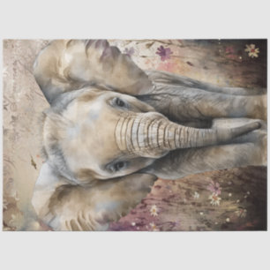 Cute Elephant Watercolor Tissue Paper