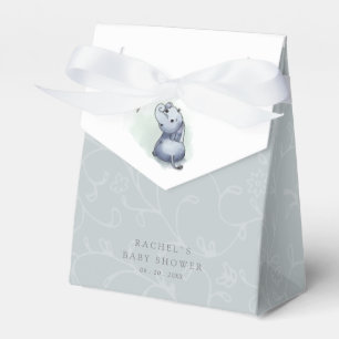 cute elephant with butterfly baby shower favor box