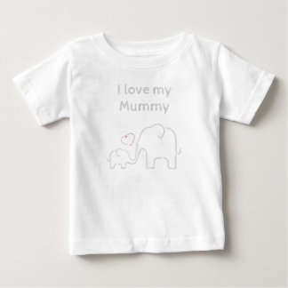 Cute elephants love my mom baby tshirt