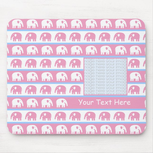 Cute Elephants Photo Mousepads (Front)