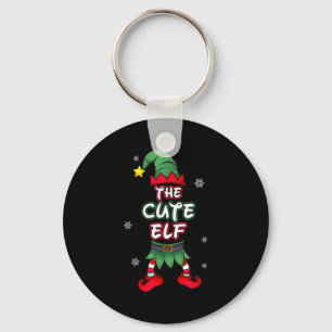 Cute Elf Christmas Pajamas Pjs Matching Family Gro Keychain