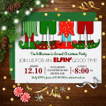 Cute Elf Christmas Party Invitations<br><div class="desc">Personalize these whimsical elfin' good time Christmas party invitations for your own upcoming celebration</div>