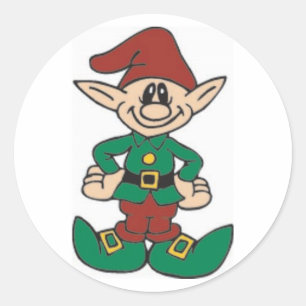Cute Elf Classic Round Sticker