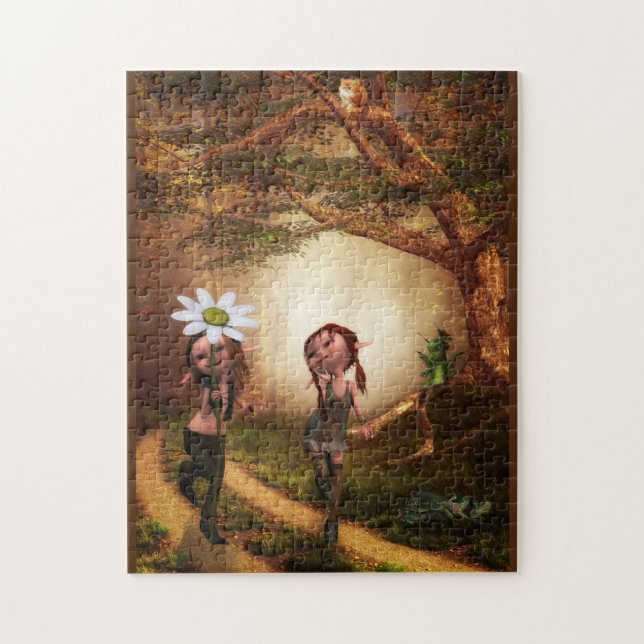 CUTE ELF GIRLS FANTASY PUZZLE (Vertical)