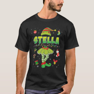 Cute Elf Stella Merry Christmas Santa Little Helpe T-Shirt