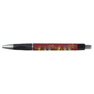 Cute embroidered birds on the branch pen