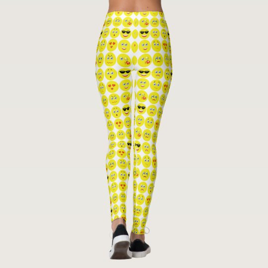 Cute Emoji Pattern Leggings
