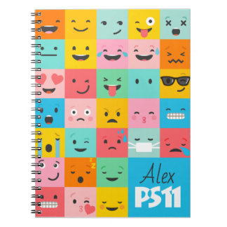 Cute Emoji School Logo Notebook