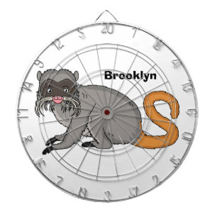 Cute Emperor Tamarin illustration cartoon Dartboard