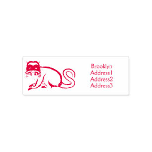Cute Emperor Tamarin illustration cartoon Self-inking Stamp