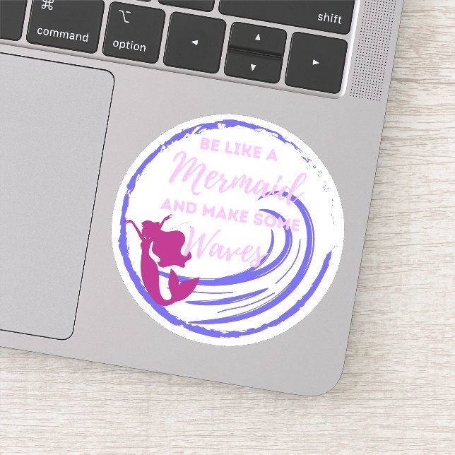 Cute Empowering Mermaid Making Waves (Detail)