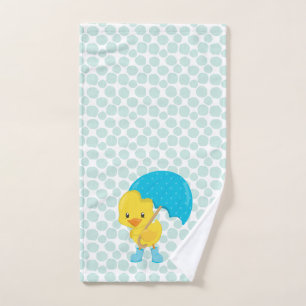 Cute en caoutchouc Ducky avec Motif de points bleu