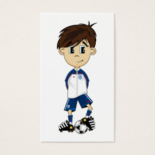Cute England Soccer Boy Bookmark