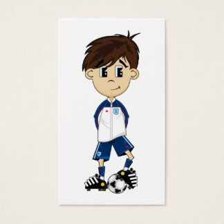 Cute England Soccer Boy Bookmark
