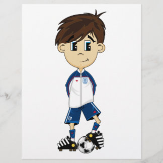 Cute England Soccer Boy Flyer