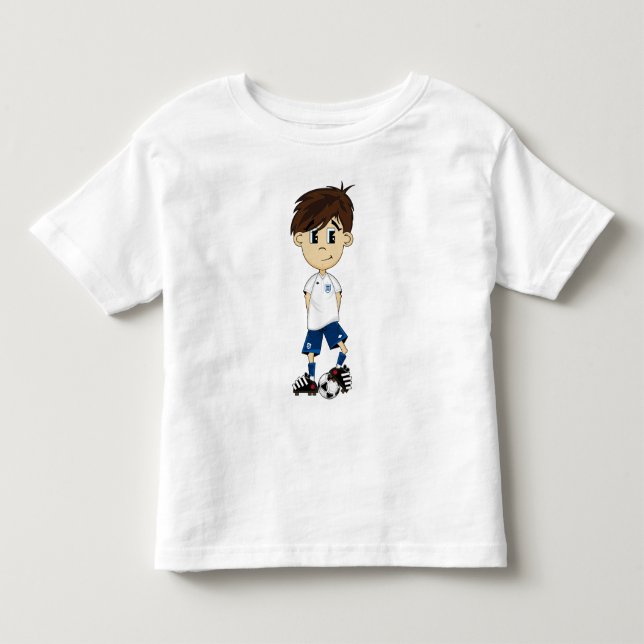 Cute England Soccer Boy Tee (Front)
