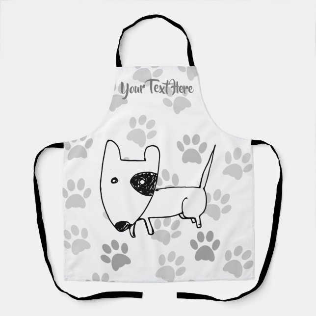 Cute English Bull Terrier Apron (Front)