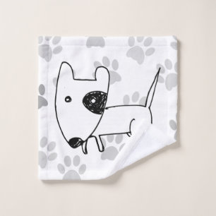 Cute English Bull Terrier Bath Towel Set