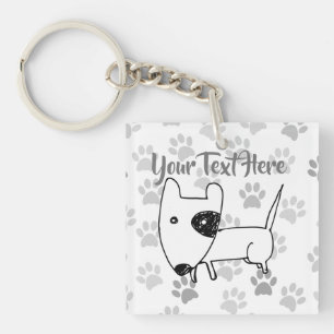 Cute English Bull Terrier Keychain