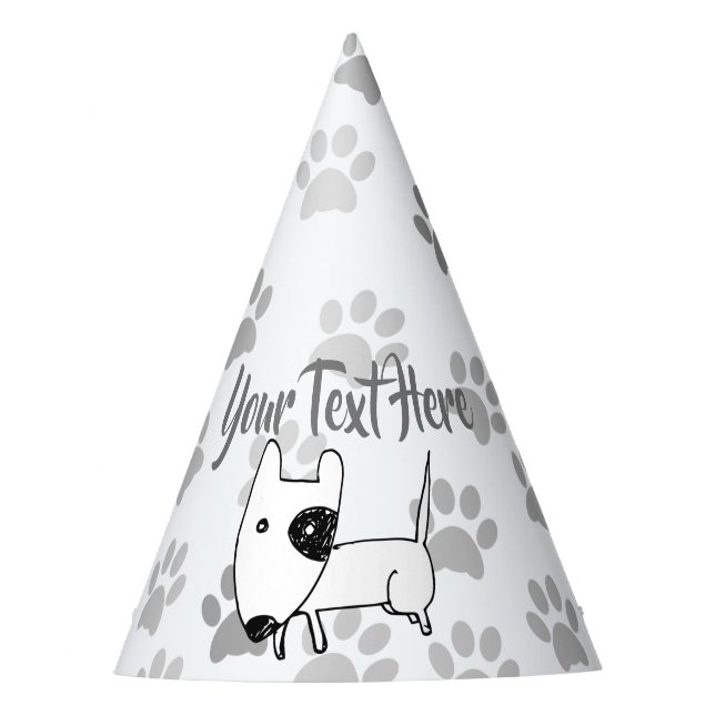Cute English Bull Terrier Party Hat (Front)