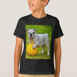 Cute English Bulldog Basketball Bulldog Lover Gift T-Shirt