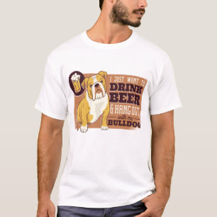Cute English Bulldog Mom Puppy Dog Mascot Mens T-Shirt