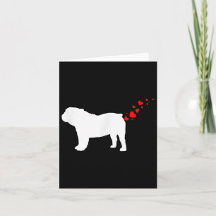 Cute English Bulldog Owner Valentines Day Heart Do Card