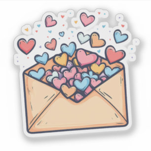 Cute Envelope Full of Hearts Valentine's Day