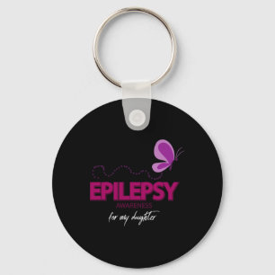 Cute Epilepsy Awareness For My Daughter Keychain