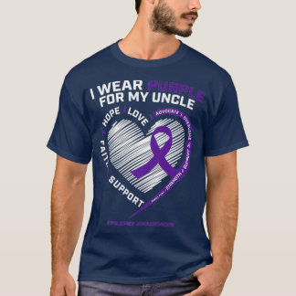 Cute Epilepsy Gifts Products Purple Uncle T-Shirt