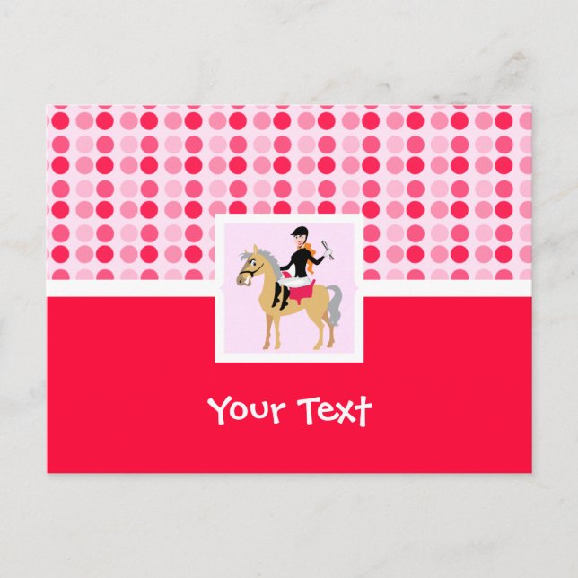Cute Equestrian Girl. Postcard (Front)